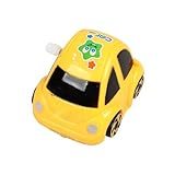 TOOGOO(R) Yellow Plastic Wind-up Clockwork Racing Car Toy for Children