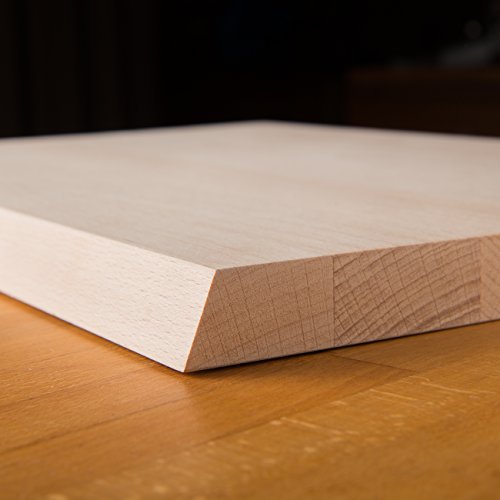 Uulki Holzschneidebrett ‚Parallelogramm‘ Feine Qualität Handgefertigt & Holzwachs zum Behandeln – Schneidebrett mit Schrägen Kanten aus Europäischem Buchenholz kann beidseitig benutzt (38x25cm) - 7