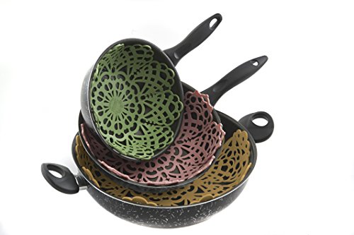 Silikomart 192604 Safe Pfannen Topf-Set, Silikon, rosa - 3