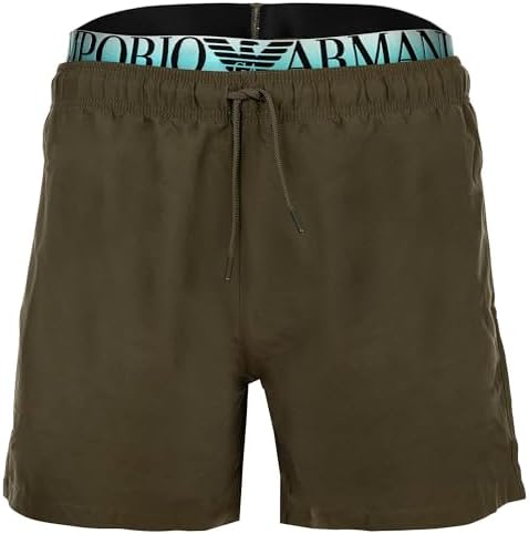 EMPORIO ARMANI Boxer Costume da Bagno da Uomo, Verde Oliva, XXL