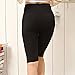 Liang Rou Maternity Elastane Adjust Waistband Short Leggings Plain Color Black