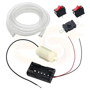 Electronic Spices DC 3-9V Double Side Mini Water Pump, 1M Pipe, Battery Holder, Switch, Starter Kit for DIY Electronic Projects ( Multicolour)