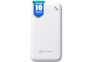 GlocalMe U20 UPP 4G Router WiFi móvil, Disponible en más 200 países, no Necesita Tarjeta SIM, MIFI con 1GB globales y 8GB de Datos EU, Punto de Acceso Internacional (Blanco)