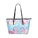 Produktbild Qdosk Einhorn Cupcake Donut Konfetti Große Weiche Leder Tragbare Top Hand Totes Taschen Kausale Handtaschen Mit Reißverschluss Schulter Shopping Geldbörse Gepäck Organizer Für Dame Girls Womens Work