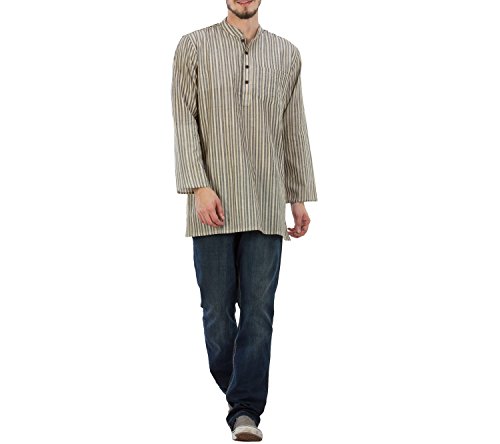Cotton Collection Handloom Cotton Stripe Mens Kurta RS.325 (73.00% Off) - Amazon