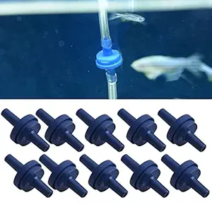 PetzLifeworld Aquarium Airtube Non Return Check Valve NRV (Blue, Pack of 10)