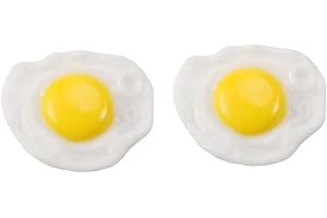 Totority 2 Pièces Faire Semblant De Jouets De Cuisine Accessoire De Photographie De Cuisine Simulation Réaliste De Faux Aliments Trucs De Maison De Poupée Maquette Oeuf Nourriture Enfant