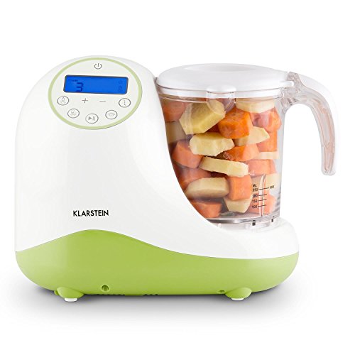 Klarstein Junior Chef Linus 5-in-1 Babynahrungszubereiter Babynahrung Küchen-Mixer Dampfgarer Sterilisator für Milchflaschen Baby-Flaschen-Aufwärmer (Aufwärm- und Auftau-Funktion, Timer, 700 Watt, 2 Geschwindigkeiten, inkl. Dampfgar-Einsätze) - 8