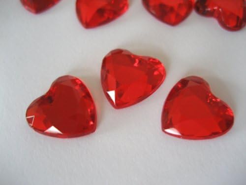 XL WEDDING 100 Party Table Gems Confetti Crystals, Red, 12mm