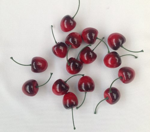 Deko Obst 15 Stück Kirschen Kunstobst Kunstgemüse künstliches Obst Gemüse Dekoration - 2