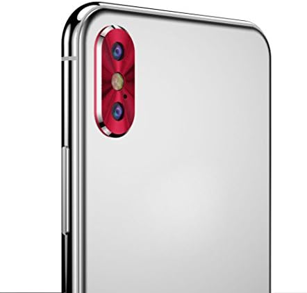 For Iphone X,Diadia Back Rear Camera Lens Case High Definition Protective Film Guard, Anti Scratch Rear Camera Protection Lens Ring Accessory For iPhone X (Red)