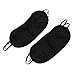 Produktbild Augenmaske - SODIAL(R) 2 x Spielraum Eingebauter Schwamm Schwarz Elastischer Buegel Schlafmaske Schablonen Augenklappe