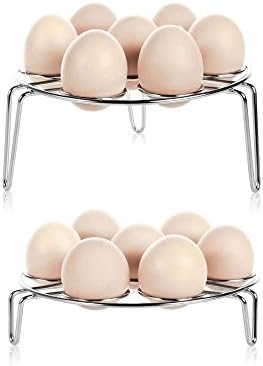 Steaming Rack,LADUO 2-Pack Stainless Steel Egg Steamer Rack for Pressure Cooker,Multipurpose Egg Steam Rack Stand Basket Set, Egg Cooker Eggassist