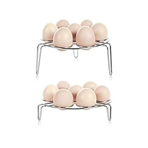 LADUO Eier Dampfer Rack, 2-Stück Edelstahl Eierdampfer für
