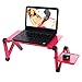 Produktbild Athomestore Laptoptisch Computertisch Stehtisch Sitz-Steh-Schreibtisch Bürotisch höhenverstellbarer schreibtischaufsatz Steharbeitsplatz Standtisch mit Mausplatte Rosenrot