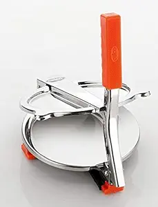 Janani creation Heavy Quality Stainless Steel. Puri Maker Press Machine with Handle, Manual Stainless Steel Roti Press, Papad/Khakhra/Chapati Maker (multi color)