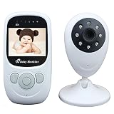 Telecamera Cozime Videocamera di Sorveglianza con Microfono Baby Monitor Video e Notte Senza Fili della Videosorveglianza Inaudible Max: 300m 2.4 '' Schermo LCD