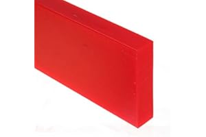 1m PU Schürfleiste Schneepflug Räumleiste Kommunaltechnik PUR ROT 90°Shore A Schneeschieber Polyurethan Old-Harvest