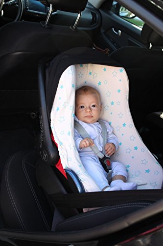 ByBoom® – Sommerbezug, Schonbezug für Babyschale aus 100% BIO-Baumwolle mit Motiv, Universal für z.B. Maxi-Cosi, CabrioFix, Pebble, City SPS - 6