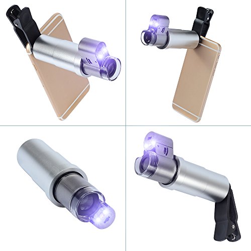 APEXEL 200X optisches Zoom Mikroskop Lupe mit Universal Clip fÃ¼r iPhone 7/6/6/6s plus Samsung Galaxy S7/S7 Edge S6/S6 Edge und die meisten Android Smartphone