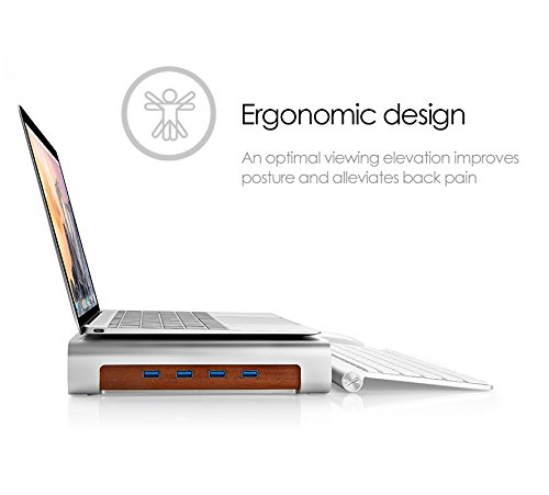 Desire2 View My Screen At Home USB Aluminium Riser Stand For iMac, Macbook, Laptop, Notebook and PC - 8