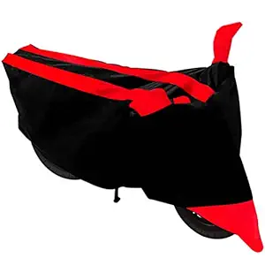 Autyle Water Resistant Bike Body Cover for Bajaj Pulsar AS 150 -(Fabric:-Polyester-Taffeta, Color:-Black Red)