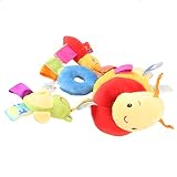 Lalang Baby Plüschtiere, Kleinkindspielzeug,Beschwichtigen Schlaf Spielzeug,Kinderwagen, der Spielzeugauto-Drehmaschine hängenden Baby Rasseln, Farbige Insekt - 8