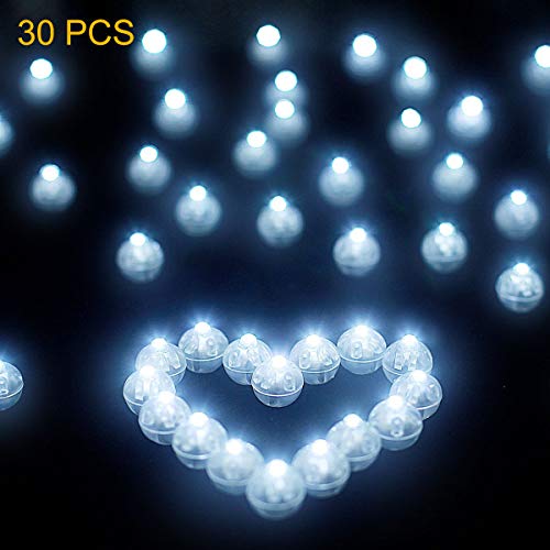 Libershine 30 pièces LED Ballons Lampes, Blanc Chaud Ampoules LED Ballons Lampes pour Lanternes en Papier, pour Lanterne Papier Décoration Mariage, Fête