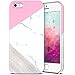 Price comparison product image WE LOVE CASE iPhone 5 5s SE Case, Premium Ultra Slim Thin Marble Pattern Design Cute Clear Cover, Plastic Protective Shock Absorption Proof Drop Defend Anti Scratch Shell for iPhone 5 iPhone 5S iPhone SE - Pink White Gray