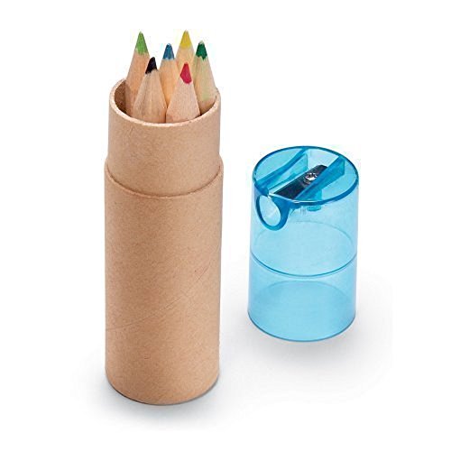 10 x Färbung Bleistift Rohre für Hochzeit Gefälligkeiten & Party Tasche Füllstoffe (blauer Deckel)