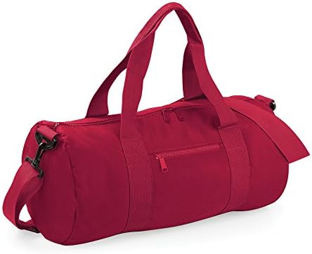 Bagbase Plain Varsity Barrel / Duffle Bag (20 Litres) (One Size, Claret/Claret)