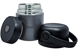 NERTHUS FIH 1462 Termo para sólidos 650ml, acero inoxidable de doble pared, tapa con asa, tapón de vacío, base antideslizante, ideal para comida y sopas