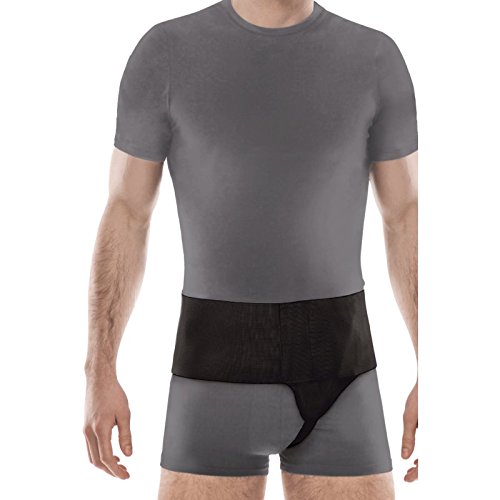 TOROS-GROUP Braguero Hernia Inguinal Lado Derecho-Cinturón para Hernia Inguinal- Faja hernia inguinal IZGUIERDA Negro Large