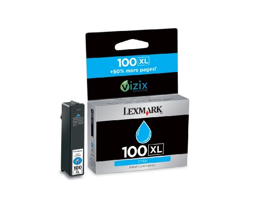 Lexmark 14N1069E 100XL Tintenpatronen Hohekapazität 600 Seiten Rückgabe, cyan - 2