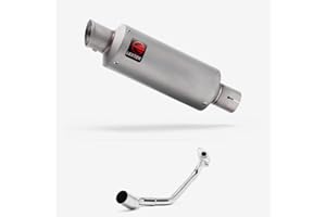 Lextek Stainless Steel Matt GP1 240mm Exhaust System compatible with Peugeot Speedfight 3 125 (09-16)