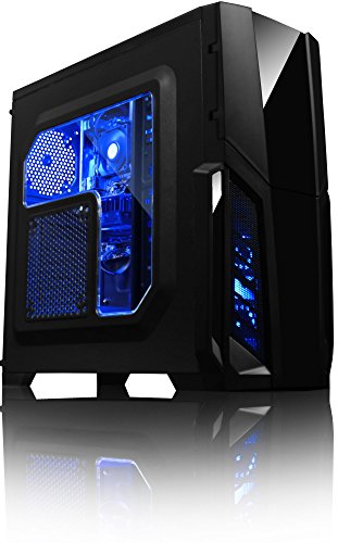 VIBOX Pyro GL750T-36 Gaming PC – 4,5GHz Intel i7 Quad Core CPU, GTX 1050 Ti GPU, Super, Desktop Gamer Computer mit Spielgutschein, Windows 10, Blau Innenbeleuchtung, lebenslange Garantie* (4,2GHz (4,5GHz Turbo) Superschneller Intel i7 7700K Kabylake Quad 4-Core Prozessor CPU, Nvidia GeForce GTX 1050 Ti 4GB Grafikkarte GPU, 32GB DDR4 2133MHz RAM, superschnelle 480GB SSD, 2TB (2000GB) SATA III 7200rpm Festplatte, 85+ Netzteil, CIT Storm Blau Gaming Geh§use, Intel B250 LGA1151 Mainboard) - 3