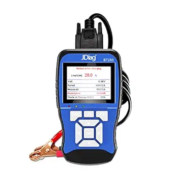 VOUVOU -BT280 12V 100-2000 CCA Automotive Load Battery Tester Digital Battery Analyzer Tool Universal for Car/Boat/Motorcycle/Truck