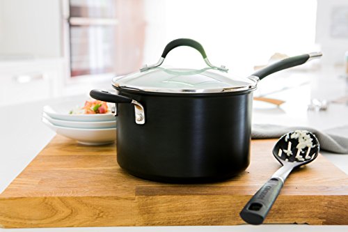 Circulon Momentum Milk Pan, Saucepans and Fry Pan, Black, Set of 5