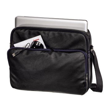 ‚Hama quarterbag 15.6 „Notebook Briefcase Black, Blue – Ersatzteil Cases (39.6 cm (15.6), Notebook Briefcase, Black, Blue, Polyurethane, Monotonie, 390 mm) - 2