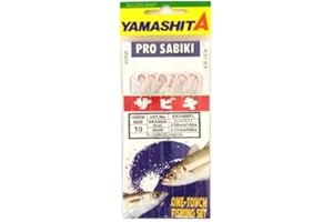 Yamashita Pro Sabiki EKH600FL - Fluorocarbon - Red Hook size 10 - Fish Skin