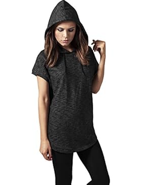 Urban Classics Damen Pullover Ladies Melange Sleeveless Terry Hoody