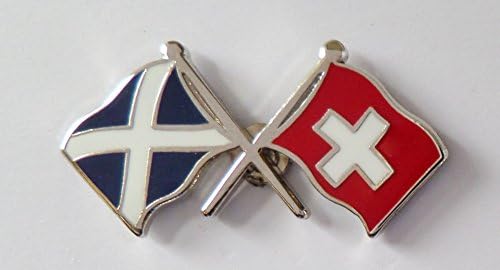 1000 FlagsSwitzerland Flag & Scotland Flag Friendship Courtesy Pin Badge