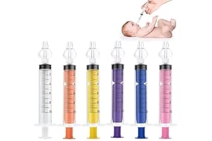 Vicloon Irrigatore Nasale, 6 Pezzi 10 ml Dispositivo di Risciacquo per Lavaggio Cavo Nasale con 6 Punta di Aspirazione in Silicone,Siringa per Lavaggi Nasali Bambini, Sicuro per il Naso, Colorato