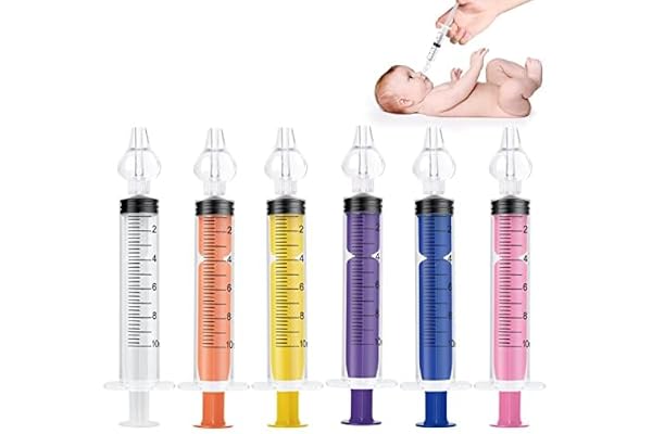 Vicloon Seringue Nasale Bebe Professionnel Mouche Bebe Irrigateur Lot de 6 Mouches Bébé Seringue Nasale,Bebe Irrigateur Nasal Manuel avec Nasale en Silicone Nettoyable et Réutilisable