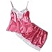 Produktbild TianWlio Dessous Damen Schlafanzug Unterwäsche Negligees Weihnachten 2PC Dessous Baby Dolls Nachthemd Nachthemd Nachtwäsche Unterwäsche Set Rosa XXL
