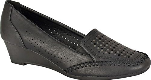 Ladies mid hell smart office work shoes womens comfort wedge heels size 3-8