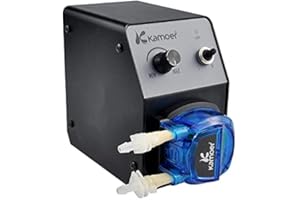 K KAMOER Peristaltic dosing Pump 12V Kamoer Variable Speed Small Water Pump with Pump Head for Lab Chemical Experiment，KCP PRO2 Norprene Tube:3.2mm×6.4mm，40-210ml/min，with Power Adapter