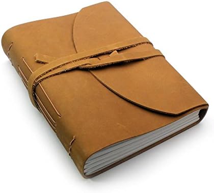 Genuine Suede Leather Handmade Journal - 'Enya' (15cm x 20cm)