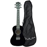 Vault UK-003 Concert Colourful Ukulele 23 inch With Gig Bag - Black: 