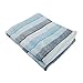 Baby Boys/Girls Striped Supersoft Fleece Wrap Blanket (75cm x 100cm) (Blue/Navy/White)